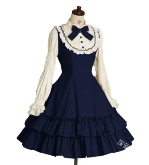 Gothic palace lolita dress vintage falbala stand bowknot kawaii dress fake two pieces victorian dress gothic lolita op loli cos
Gothic palace lolita dress vintage falbala stand bowknot kawaii dress fake two pieces victorian dress gothic lolita op loli cos