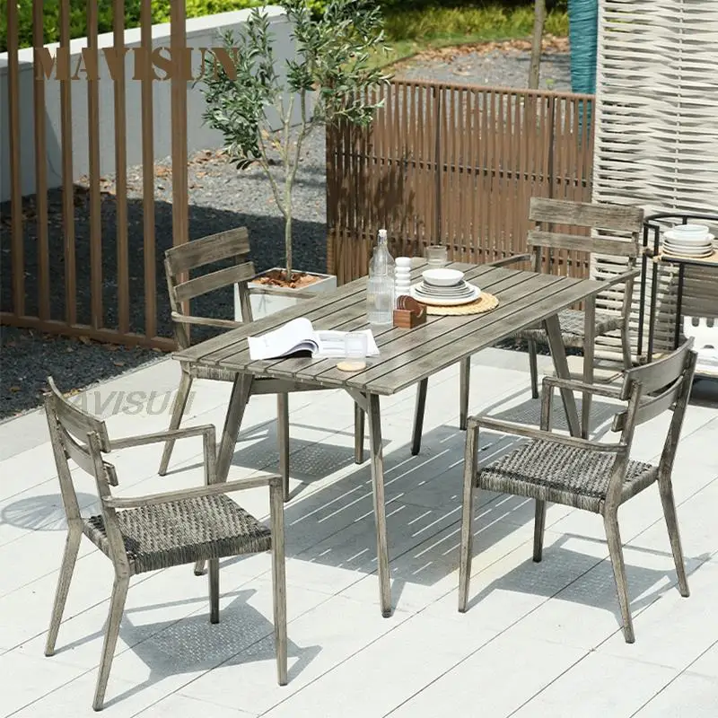 Современный алюминиевый Прямоугольный Обеденный стол и стулья, комбинированные стулья для кемпинга, водонепроницаемая мебель для группы о...
Современный алюминиевый Прямоугольный Обеденный стол и стулья, комбинированные стулья для кемпинга, водонепроницаемая мебель для группы о...