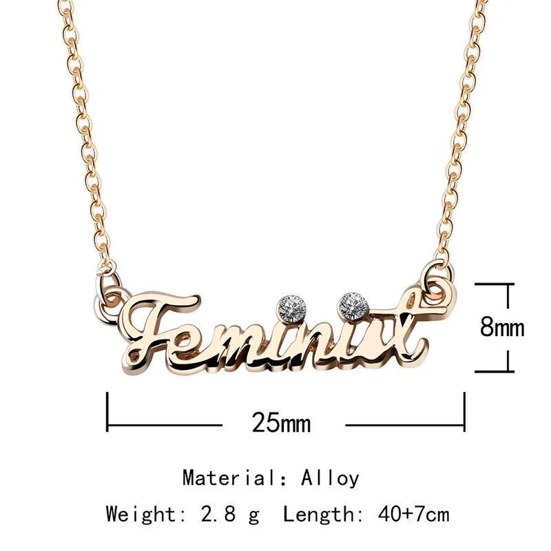 DoreenBeads Trendy Letter Name Feminist Necklace For Women Jewelry Setting zircon Sweater Chain Choker Necklace
DoreenBeads Trendy Letter Name Feminist Necklace For Women Jewelry Setting zircon Sweater Chain Choker Necklace