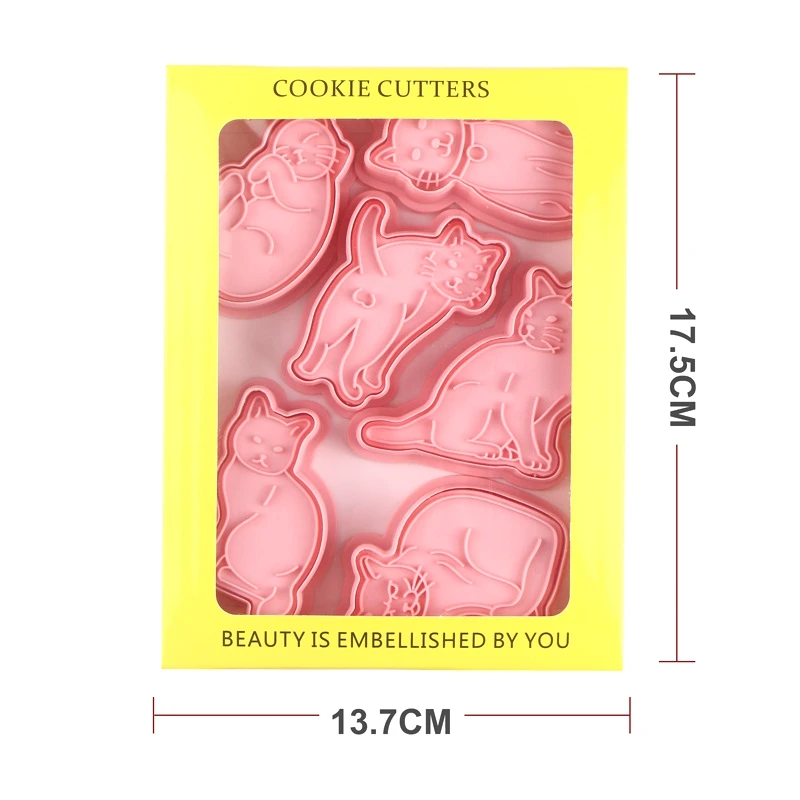 6pcs/set 3D Biscuit Mould Cartoon Cat Shape Plastic Cookie Mold DIY Household Baking Cookie Press Baking Utensils Cookie Mold
6pcs/set 3D Biscuit Mould Cartoon Cat Shape Plastic Cookie Mold DIY Household Baking Cookie Press Baking Utensils Cookie Mold