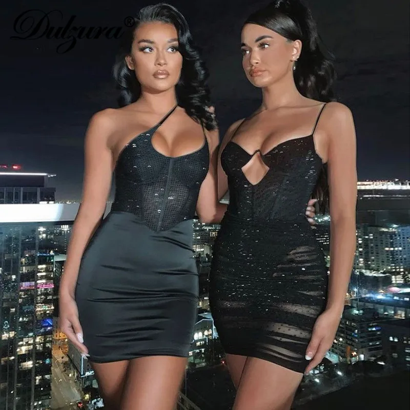 Dulzura Bling Glitter Sequin Women Satin Strap Mini Dress Patchwork One Shoulder Bodyocn Sexy Party Elegant Club 2021 Summer
Dulzura Bling Glitter Sequin Women Satin Strap Mini Dress Patchwork One Shoulder Bodyocn Sexy Party Elegant Club 2021 Summer
