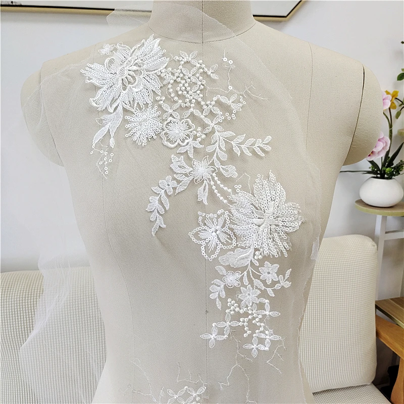 New Sequin embroidery lace flower patch wedding dress headdress garment decoration accessories DIY lace applique
New Sequin embroidery lace flower patch wedding dress headdress garment decoration accessories DIY lace applique
