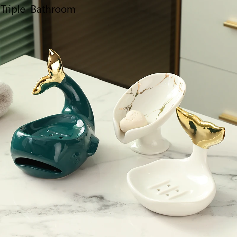 Light Luxury Animal Shape Soap Dish Ceramics Portable Soap Box Restroom Organizer Soap Packaging Boxes Bathroom Accessories
Light Luxury Animal Shape Soap Dish Ceramics Portable Soap Box Restroom Organizer Soap Packaging Boxes Bathroom Accessories