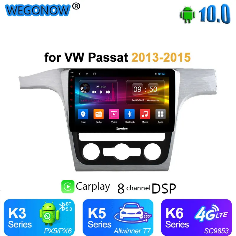Ownice DSP Carplay Android 10 Восьмиядерный 1 "Автомобильный радиоплеер для Volkswagen Passat 2013 2014