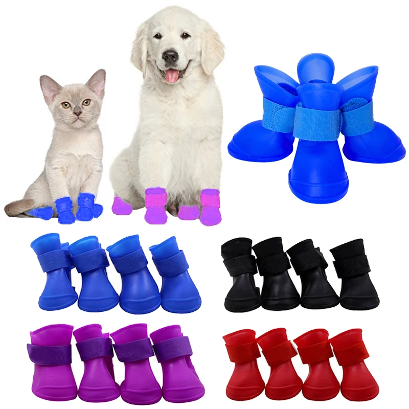 New 4Packs Pet Dog Cat Puppy Shoes Silicone Waterproof Pet Rain Boots Anti-Slip Skidproof Elastic Protective Pet Shoes
New 4Packs Pet Dog Cat Puppy Shoes Silicone Waterproof Pet Rain Boots Anti-Slip Skidproof Elastic Protective Pet Shoes