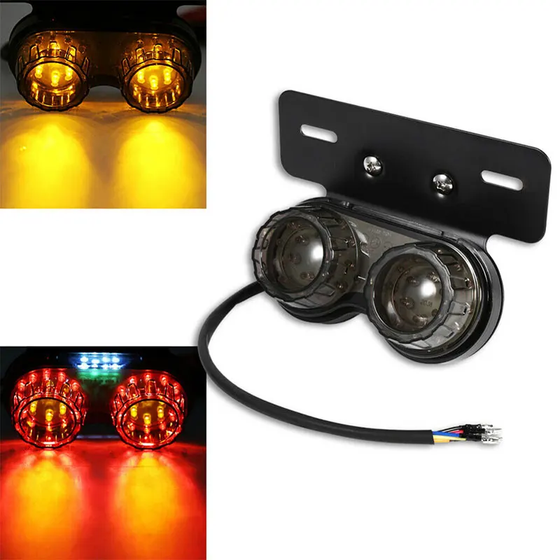 12V Dual LED Light Stop Motorcycle Light Generic Integrated Tail Light Twin Light Premium Brake Turn Signal Brake License Plate 
12V Dual LED Light Stop Motorcycle Light Generic Integrated Tail Light Twin Light Premium Brake Turn Signal Brake License Plate