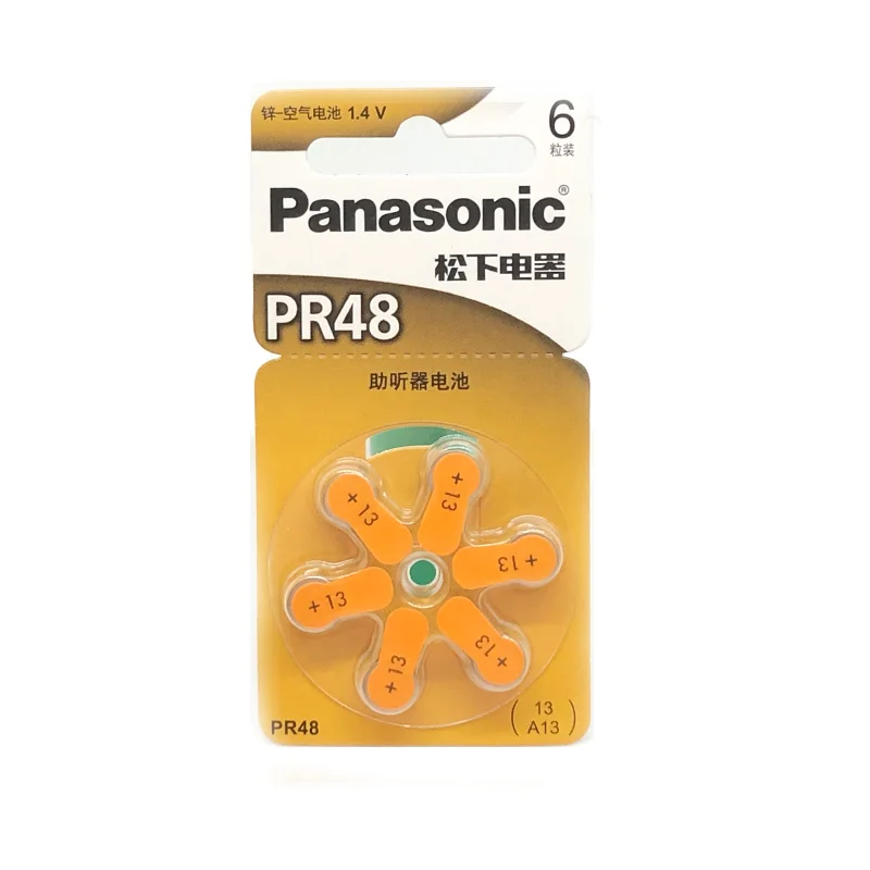 6pcs/lot Panasonic PR48 Hearing Aid Batteries 7.9mm*5.4mm 13 A13 Deaf-aid Acousticon Cochlear Button Coin Cell Battery,6pcs/card
6pcs/lot Panasonic PR48 Hearing Aid Batteries 7.9mm*5.4mm 13 A13 Deaf-aid Acousticon Cochlear Button Coin Cell Battery,6pcs/card