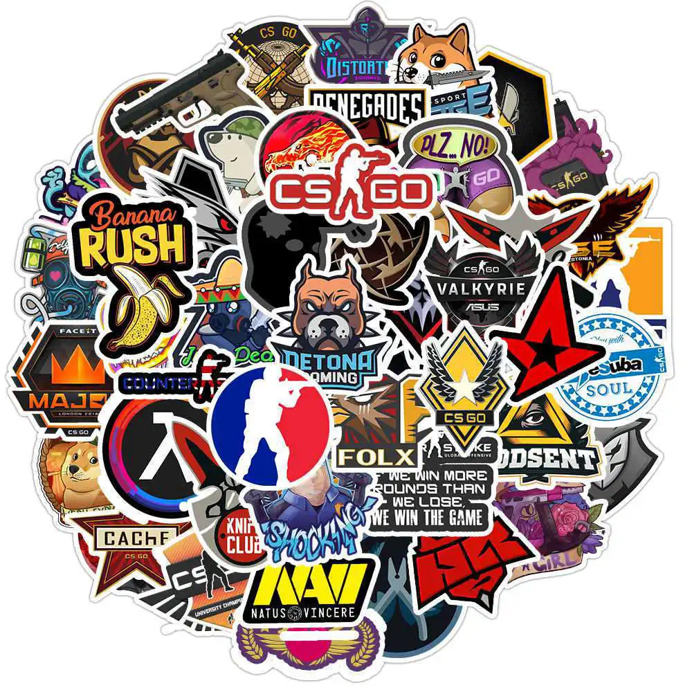50 PCS CSGO Online Game Stickers for Car Styling Bike Motorcycle Phone Laptop Travel Luggage Cool Funny Spoof JDM Decal
50 PCS CSGO Online Game Stickers for Car Styling Bike Motorcycle Phone Laptop Travel Luggage Cool Funny Spoof JDM Decal