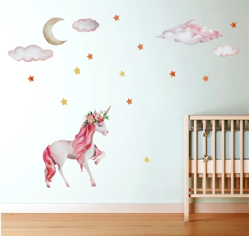 Цветочное облако искусство детской комнаты настенное украшение для спальни