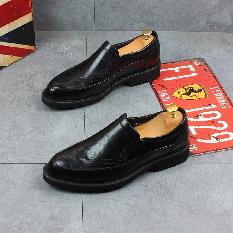 Korean design men casual business wedding formal dresses cow leather brogues shoes slip-on lazy shoe black bullock loafers male
Korean design men casual business wedding formal dresses cow leather brogues shoes slip-on lazy shoe black bullock loafers male