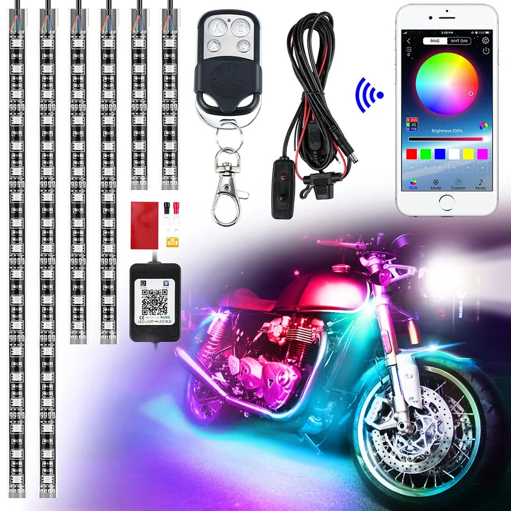 Bevinsee Car Underglow Light Flexible Strip LED APP Control Motorcycle Led Neon Light RGB Decorative Atmosphere Lamp
Bevinsee Car Underglow Light Flexible Strip LED APP Control Motorcycle Led Neon Light RGB Decorative Atmosphere Lamp