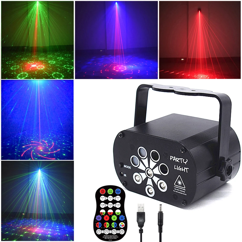 Светодиодный диско-лазерный светильник RGB цветной сканер проектор 3D Dmx512 Dj диско