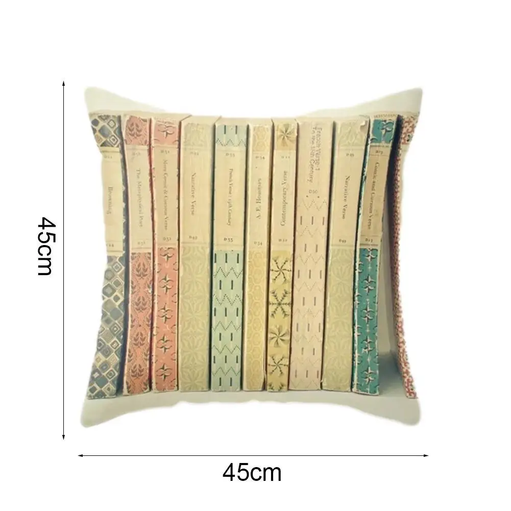 45*45CMRetro Book Library Series Hugging Cushion Pillowcase Home Decorative Car For Sofa Bedroom Cushion Covers T5K7
45*45CMRetro Book Library Series Hugging Cushion Pillowcase Home Decorative Car For Sofa Bedroom Cushion Covers T5K7