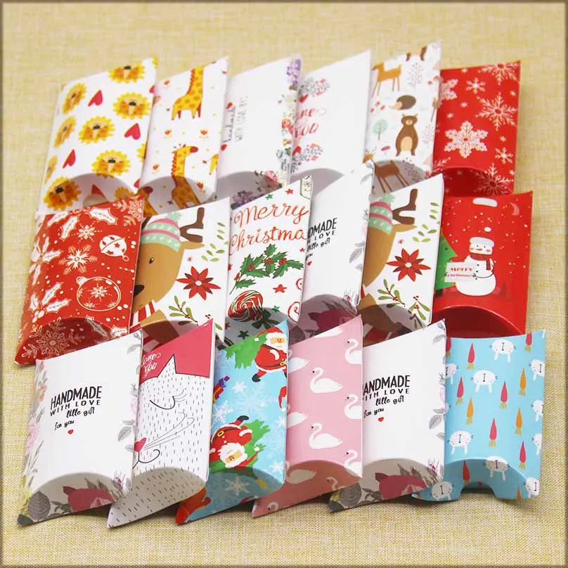 10/20pc jewelry package pillow box DIY Handmade Christmas gifts display box paper Lovely wedding favors party suppiles package
10/20pc jewelry package pillow box DIY Handmade Christmas gifts display box paper Lovely wedding favors party suppiles package