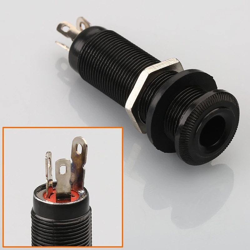 Black Guitar Bass Output Jack Cylinder Flush Mount 1/4" Jack For Electric Guitar Anti-noisy Electric Bass Parts Black 2020 New
Black Guitar Bass Output Jack Cylinder Flush Mount 1/4" Jack For Electric Guitar Anti-noisy Electric Bass Parts Black 2020 New