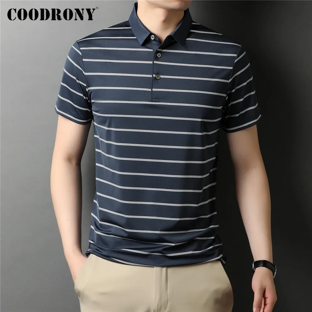 COODRONY Brand Summer New Arrival Business Casual Striped Short Sleeve Polo-Shirt Men Clothes High Quality Soft Nylon Top C5274S
COODRONY Brand Summer New Arrival Business Casual Striped Short Sleeve Polo-Shirt Men Clothes High Quality Soft Nylon Top C5274S