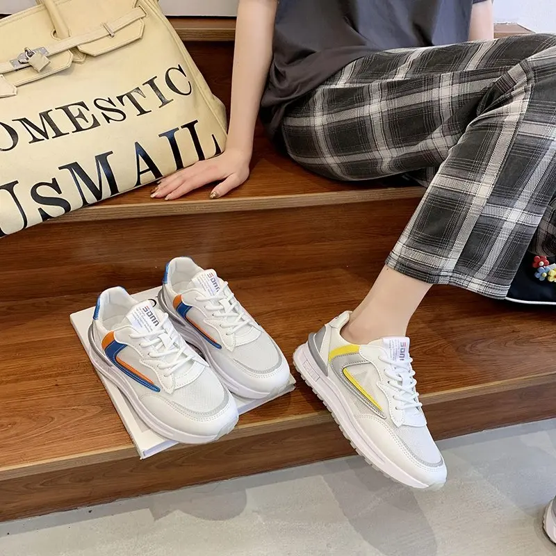 Small white shoes women's 2021 summer new Korean style breathable leisure mesh trend versatile thick soled shoes 
Small white shoes women's 2021 summer new Korean style breathable leisure mesh trend versatile thick soled shoes