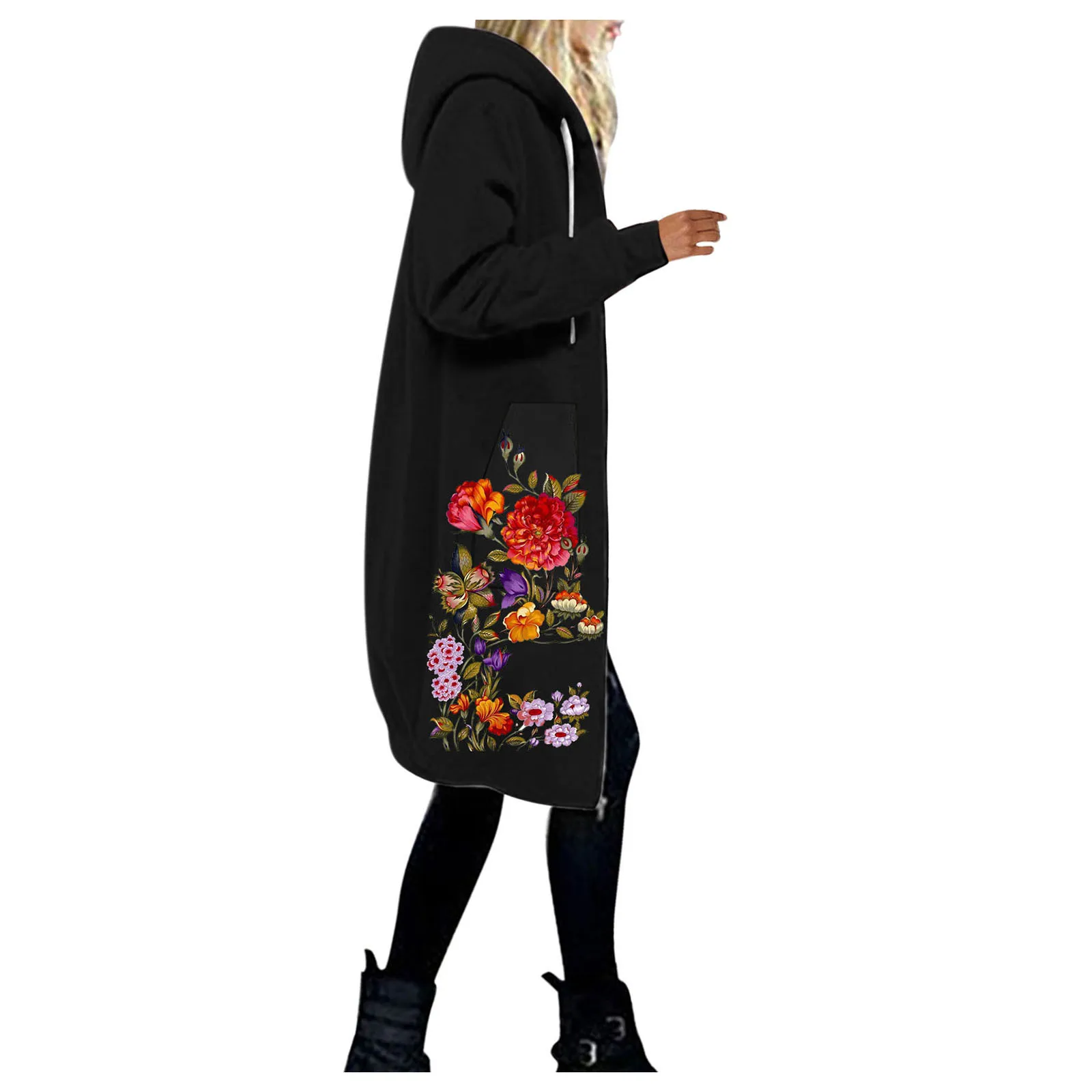 Women's Casual Winter Coat Floral Printing Coat Top Splicing Coat Casual Zipper Jacket Splicing Warm Hooded Winter Jacket
Women's Casual Winter Coat Floral Printing Coat Top Splicing Coat Casual Zipper Jacket Splicing Warm Hooded Winter Jacket