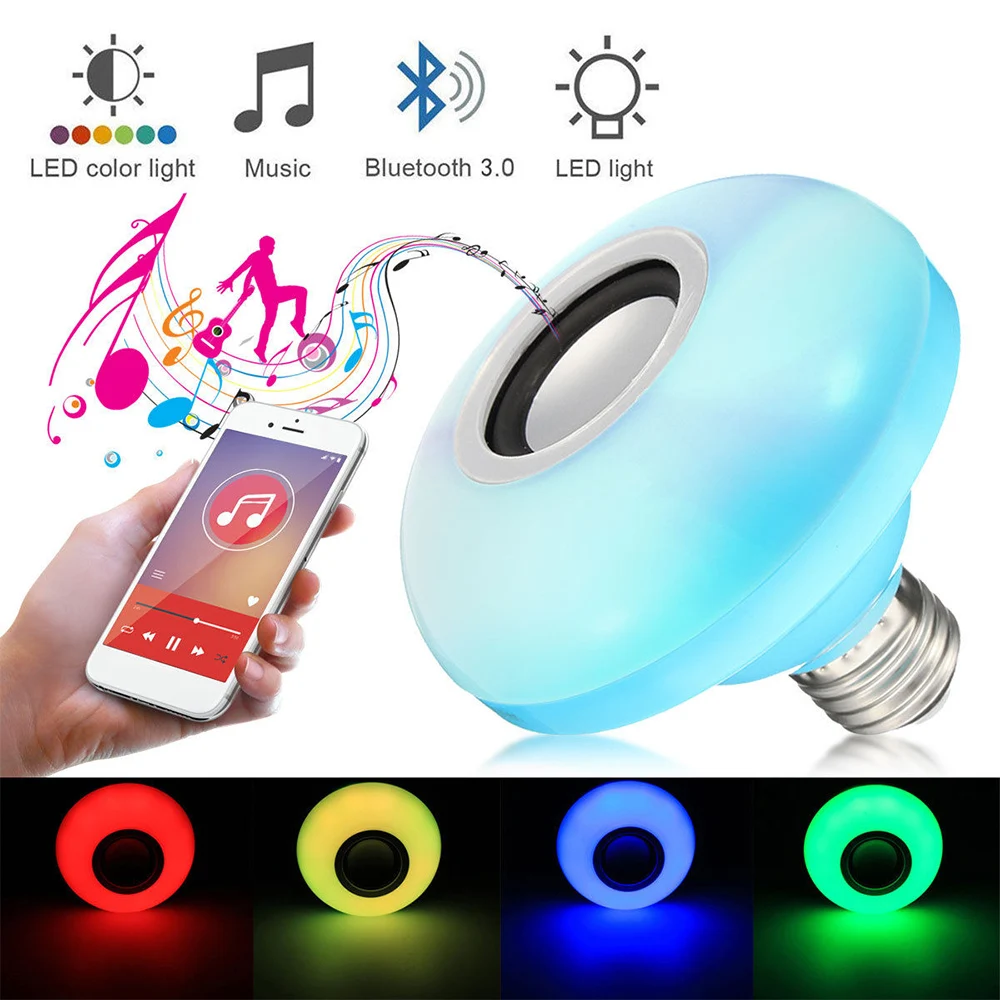 Colorful LED Music Bulb Wireless Audio KTV Bar Light Loudspeaker Bluetooth 4.0 RGB Home Gift Speaker E27 Lamp APP Control Smart
Colorful LED Music Bulb Wireless Audio KTV Bar Light Loudspeaker Bluetooth 4.0 RGB Home Gift Speaker E27 Lamp APP Control Smart