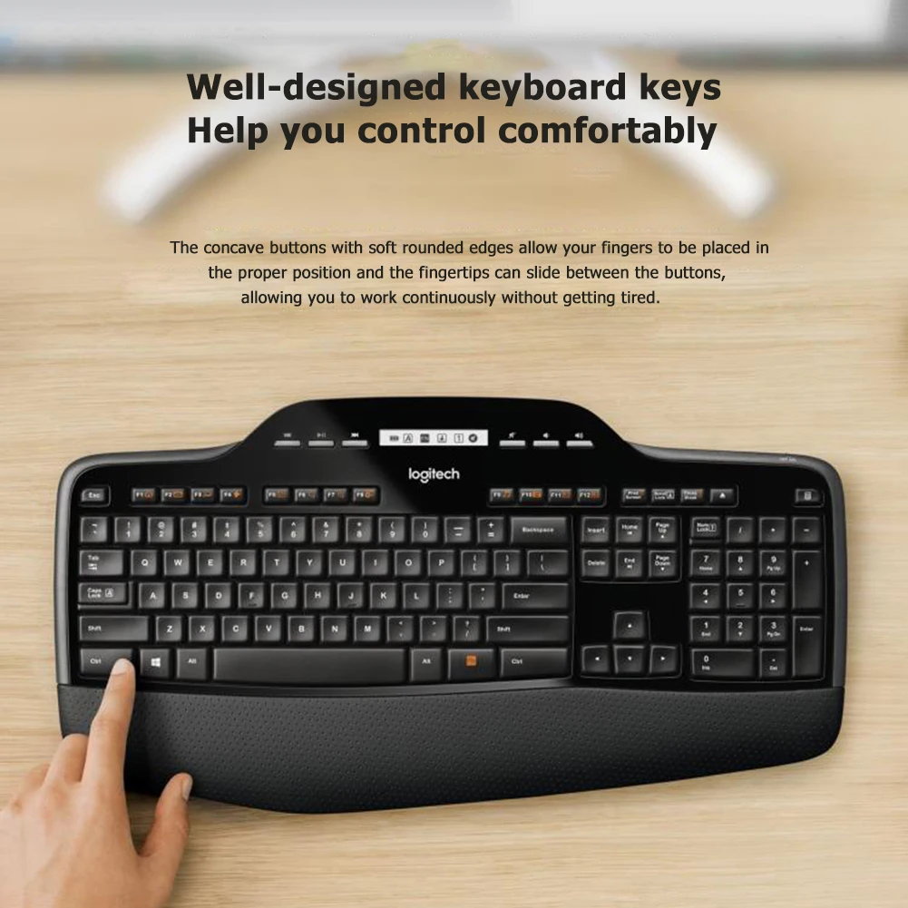 Logitech MK710 клавиатура мышь расчески набор 2 4 ГГц беспроводная эргономичная