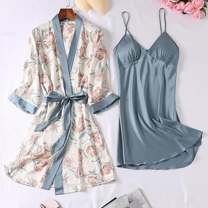 Kimono Robe Gown Sexy Nightwear Sleep Set For Female Soft Nightdress Nightwear Casual Sleepwear Intimate Lingerie
Kimono Robe Gown Sexy Nightwear Sleep Set For Female Soft Nightdress Nightwear Casual Sleepwear Intimate Lingerie