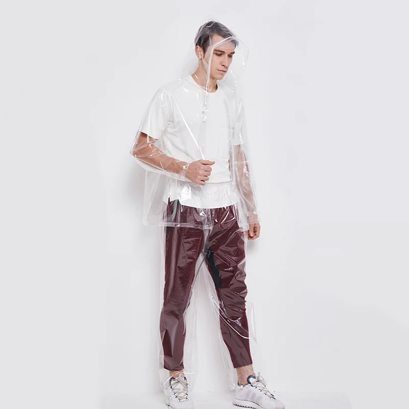 NEW MEHONESTLY Fashion Good Quality Transparent Waterproof Adult Plastic Raincoat Women Men Outdoor Jacket with Pants 3 Sizes
NEW MEHONESTLY Fashion Good Quality Transparent Waterproof Adult Plastic Raincoat Women Men Outdoor Jacket with Pants 3 Sizes