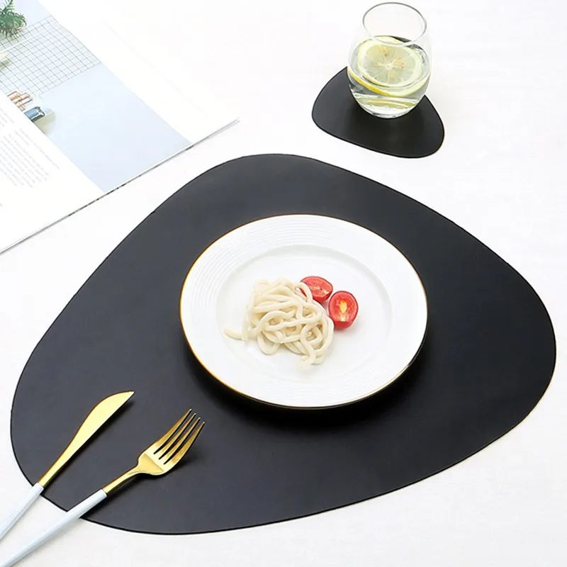 2PCS Placemat Coasters Cookware PU Leather Place Mats Waterproof Non-Slip Heat Insulation Dinner Table Kitchen without Letter
2PCS Placemat Coasters Cookware PU Leather Place Mats Waterproof Non-Slip Heat Insulation Dinner Table Kitchen without Letter