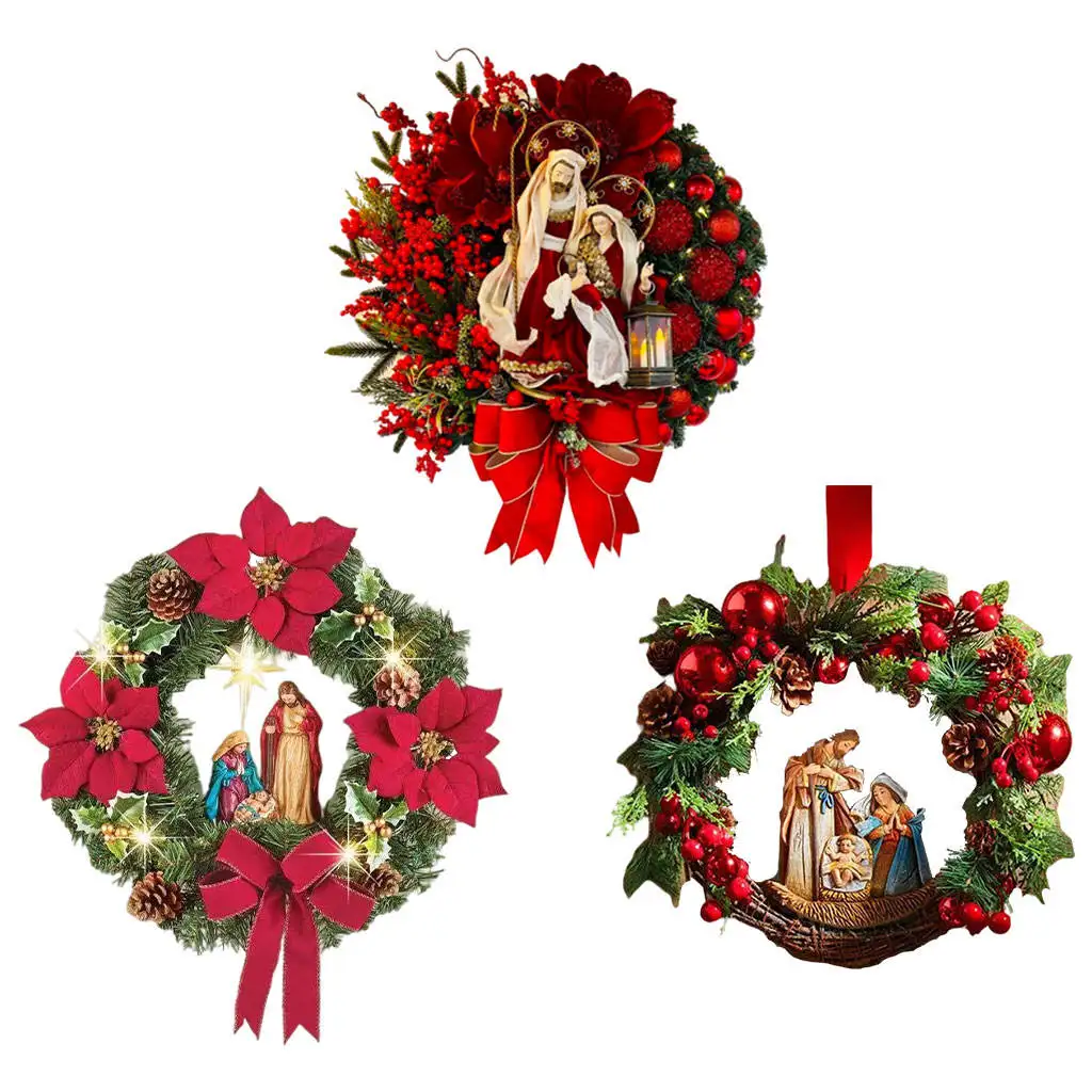 Romantic Christmas Wreath Hanging Ornament Garland Wreaths for Indoor Outdoor Home Wedding Party
Romantic Christmas Wreath Hanging Ornament Garland Wreaths for Indoor Outdoor Home Wedding Party