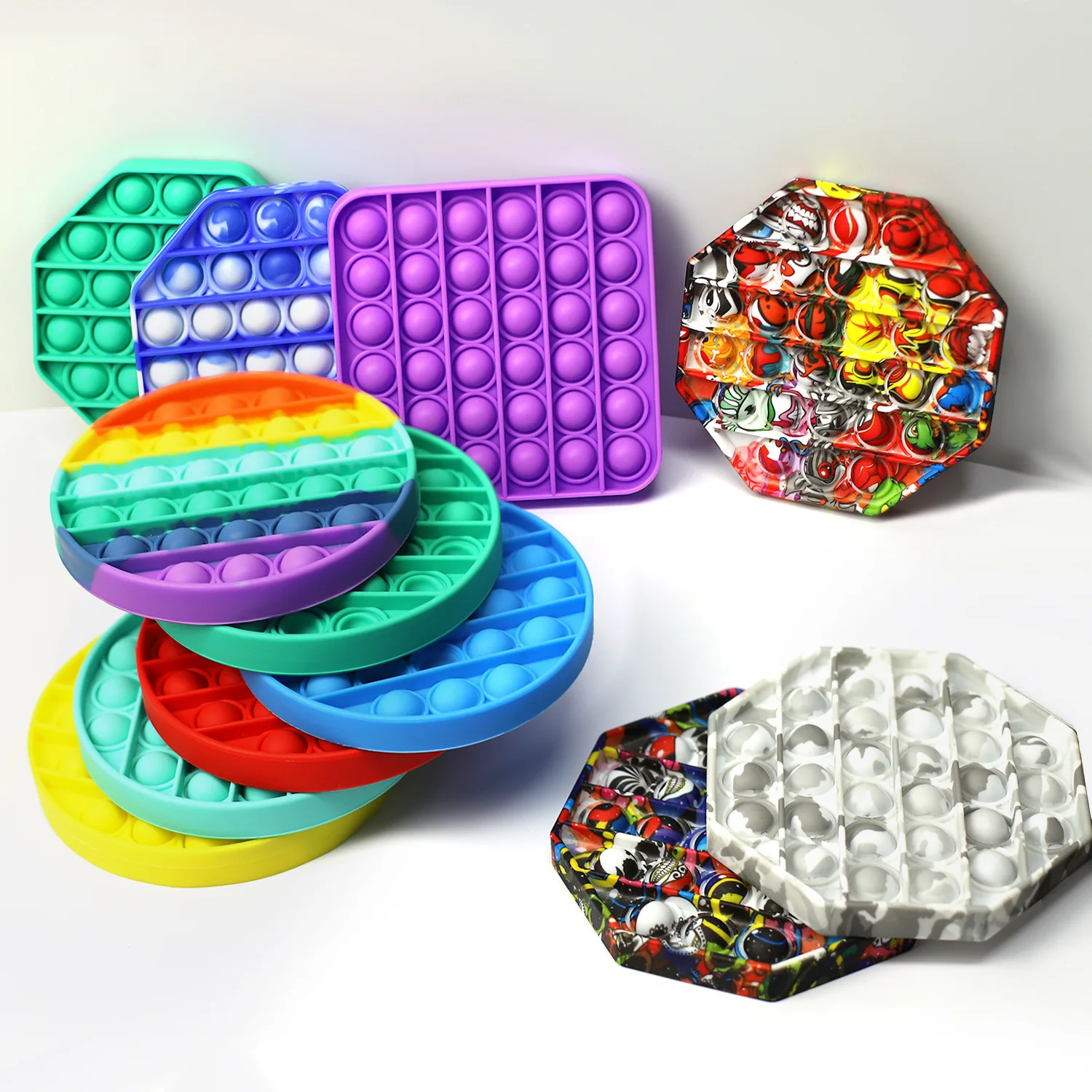 Sensory Rainbow Push It Bubble Fidget Toys Regenboog Emotions Stress Relief Toy OCD Anxiety Gifts for Kids
Sensory Rainbow Push It Bubble Fidget Toys Regenboog Emotions Stress Relief Toy OCD Anxiety Gifts for Kids