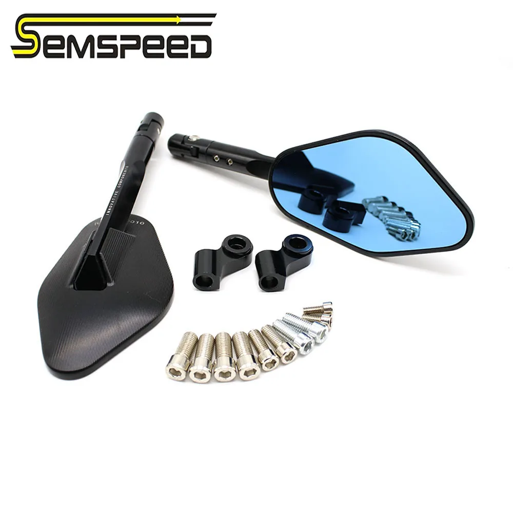 Универсальный Мотоцикл CNC зеркало заднего вида для yamaha fz8 nmax wr 250 mt03 mt09 kawasaki z250 z800