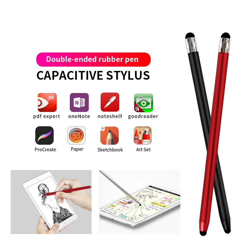 2 in 1 Stylus Pen For Iphone iPad Dual Heads Metal Capacitive Screen Touch Pencil Drawing Pen for Tablet Android Smartphone
2 in 1 Stylus Pen For Iphone iPad Dual Heads Metal Capacitive Screen Touch Pencil Drawing Pen for Tablet Android Smartphone