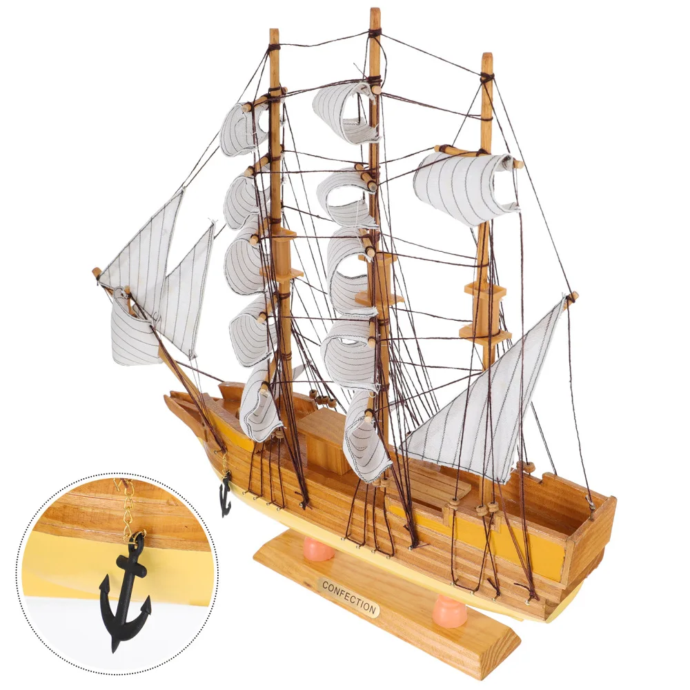 1pc Mediterranean Sailboat Model Wooden Sailing Boat Crafts Desktop Ornament
1pc Mediterranean Sailboat Model Wooden Sailing Boat Crafts Desktop Ornament