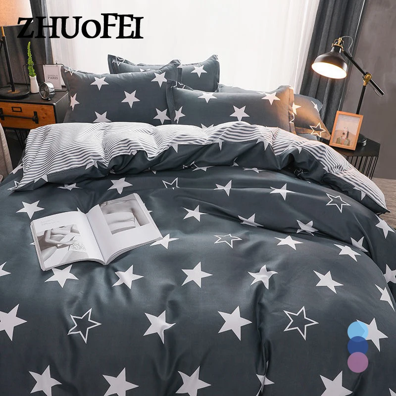 Comfortable bedding 4pcs plaid duvet cover blue Starry sky bed linens 4pcs/set bedding set Pastoral bed sheet AB side bed set
Comfortable bedding 4pcs plaid duvet cover blue Starry sky bed linens 4pcs/set bedding set Pastoral bed sheet AB side bed set