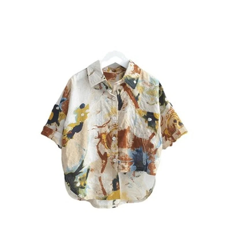 Children's clothing summer 2021 boys short-sleeved beach children's flower shirt middle and small children's baby cotton thin
Children's clothing summer 2021 boys short-sleeved beach children's flower shirt middle and small children's baby cotton thin
