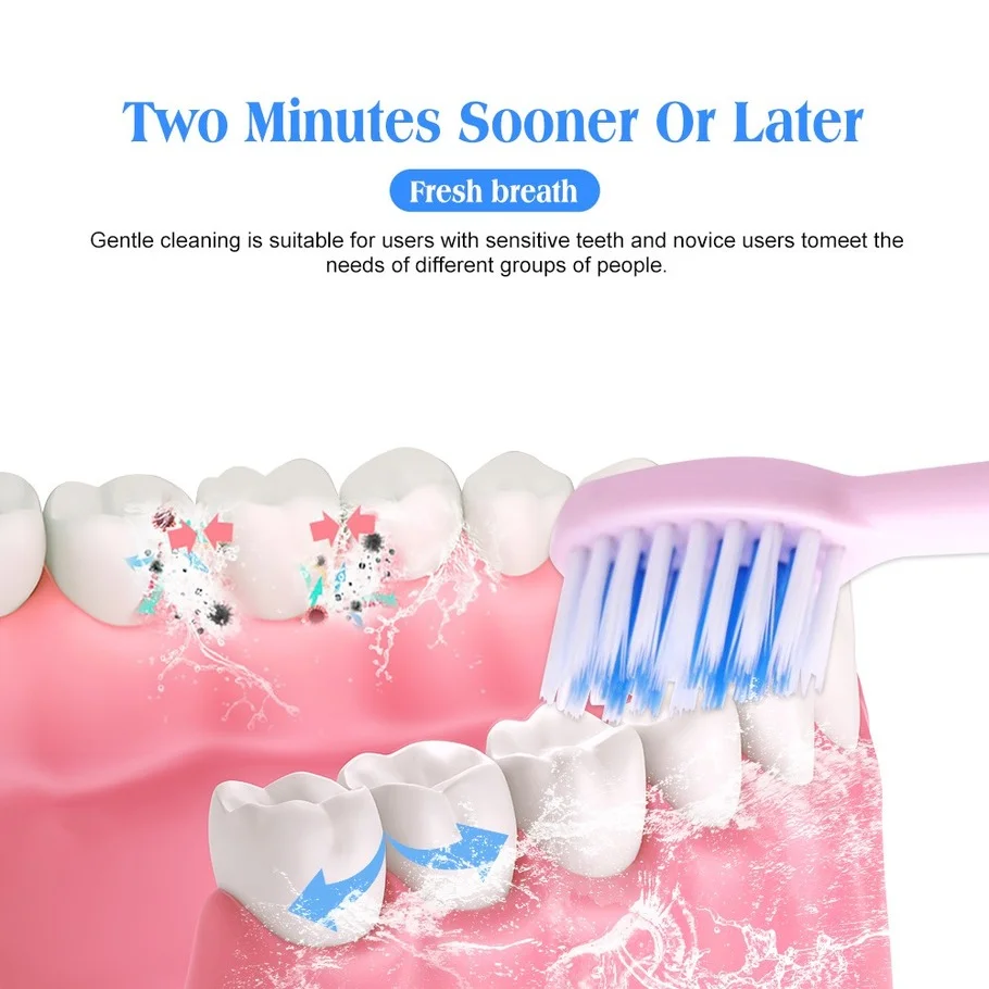 Sonic Electric Toothbrush Rechargeable Smart Toothbrush Waterproof Travel Oral Cleaning Care Whitening Teeth Tools
Sonic Electric Toothbrush Rechargeable Smart Toothbrush Waterproof Travel Oral Cleaning Care Whitening Teeth Tools