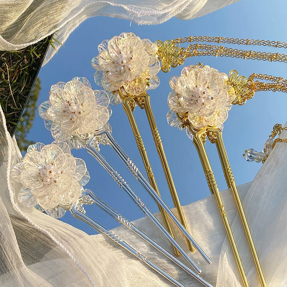 Chinese Style Hair Sticks Women Flower Pendant Pearl Butterfly Tassel Crystal Hairpins for Girls Headwear Hair Jewelry
Chinese Style Hair Sticks Women Flower Pendant Pearl Butterfly Tassel Crystal Hairpins for Girls Headwear Hair Jewelry