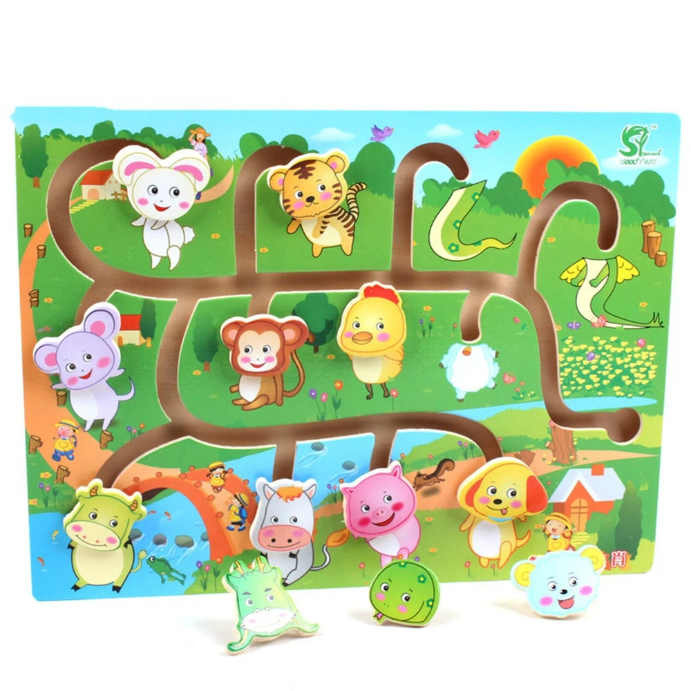 Educational Early Learning Slide Puzzle Kids Wooden Toys For Children Labyrinth Puzzle Animal-body-match Maze Intelligence
Educational Early Learning Slide Puzzle Kids Wooden Toys For Children Labyrinth Puzzle Animal-body-match Maze Intelligence