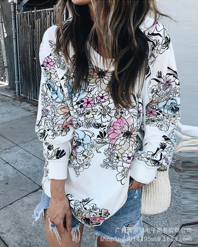2021 Spring Autumn Women's Hoodies Fashion Print Hooded Sexy Strapless Tops All-match Elegant Office Casual Loose Female Outwear 
2021 Spring Autumn Women's Hoodies Fashion Print Hooded Sexy Strapless Tops All-match Elegant Office Casual Loose Female Outwear