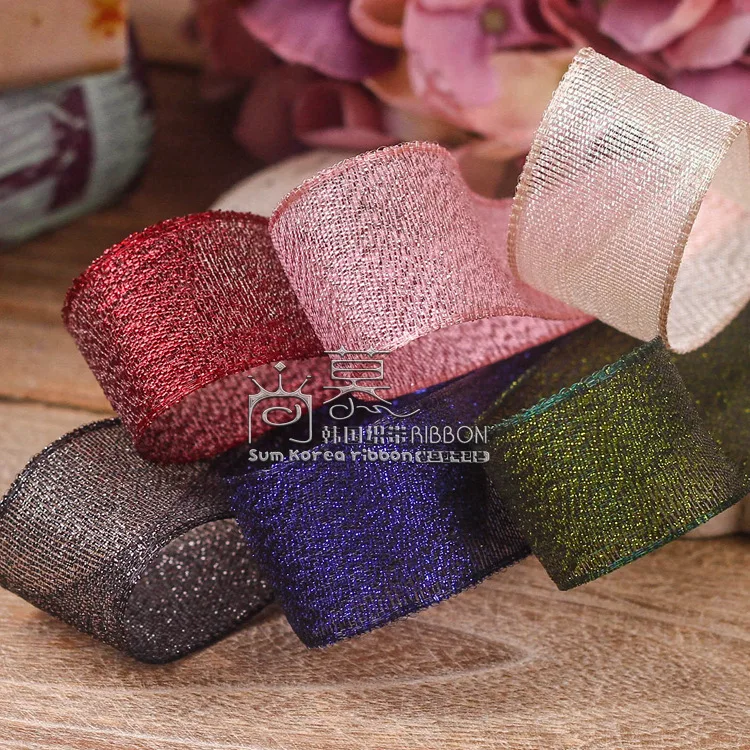 100yards 25mm 38mm korean glitter metallic ribbon for garment apparel accessories gift packing bouquet packing bow
100yards 25mm 38mm korean glitter metallic ribbon for garment apparel accessories gift packing bouquet packing bow