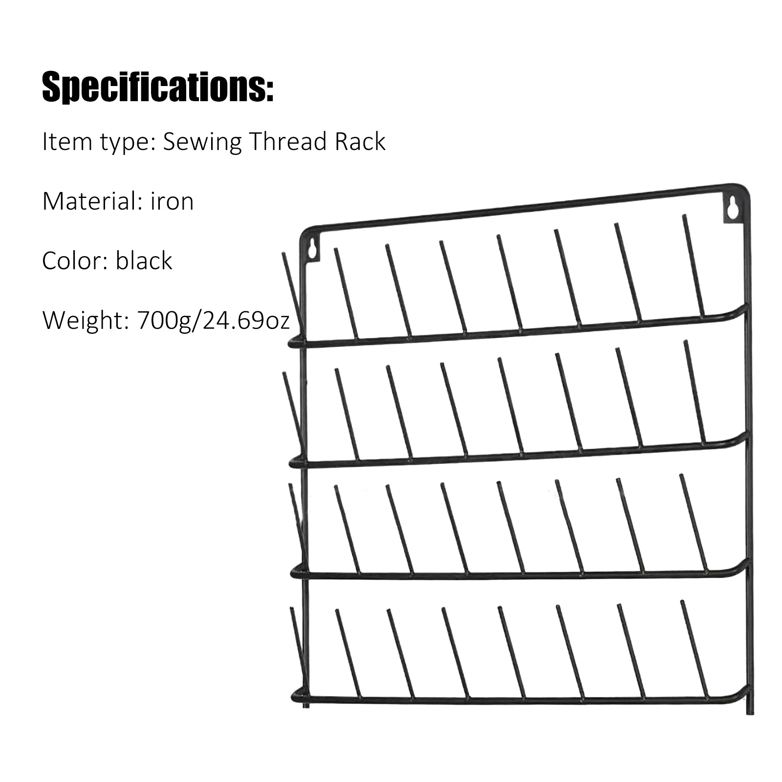 Iron Thread Rack Sewing And Embroidery Thread Holder Iron Spools Storage Organizer Wall-Mounted Rust-Proof Sewing Thread Holder
Iron Thread Rack Sewing And Embroidery Thread Holder Iron Spools Storage Organizer Wall-Mounted Rust-Proof Sewing Thread Holder
