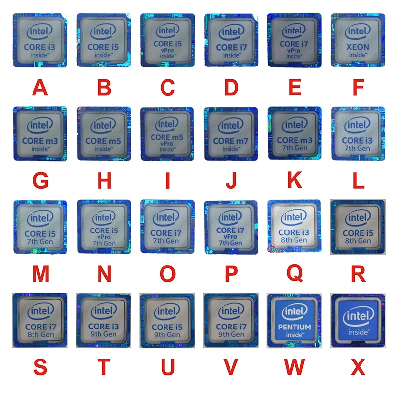 Декоративный консилер DIY этикетка 6 7 8-го поколения Intel i3 i5 i7 Celeron Xeon Pentium процессор