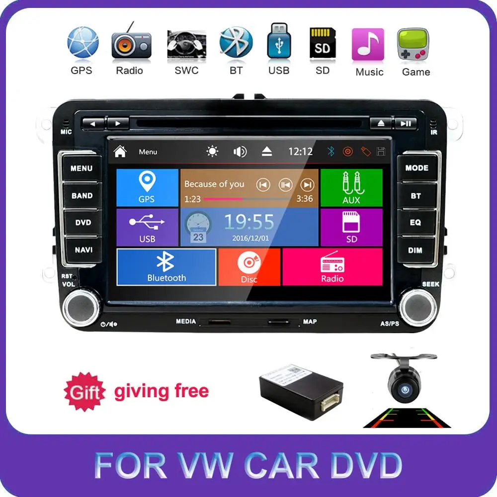 Автомобильный DVD плеер 2 Din для Volkswagen/Golf 5 6/Polo/Tiguan/Passat/b7/b6/SEAT/leon/Skoda/Octavia радио GPS