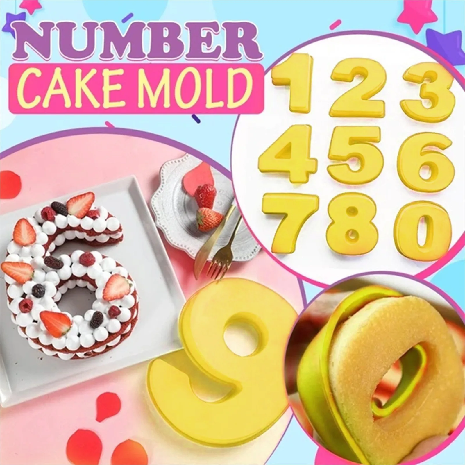 Goldbaking Large 0-9 Arabic Number Cake Mold Silicone Number Molds Baking Mold For Birthday Cake
Goldbaking Large 0-9 Arabic Number Cake Mold Silicone Number Molds Baking Mold For Birthday Cake