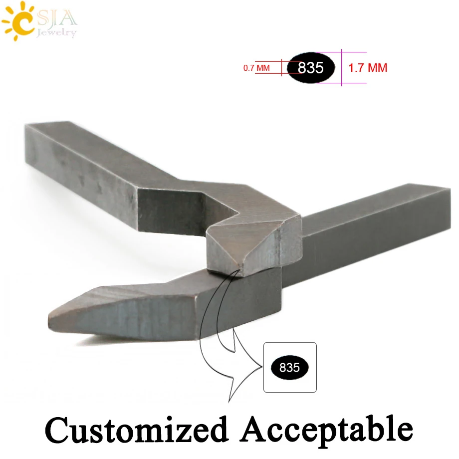 CSJA Imported Steel 835 Jewelry Making Tool for Jewellery Bent shank Stamp Mark Punch Mold E408
CSJA Imported Steel 835 Jewelry Making Tool for Jewellery Bent shank Stamp Mark Punch Mold E408