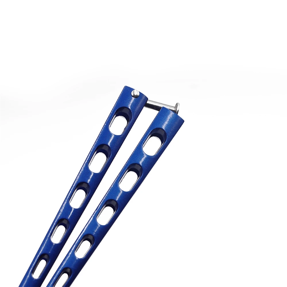 Тренировочный нож-бабочка Balisong учебный инструмент складной не островатый синего
