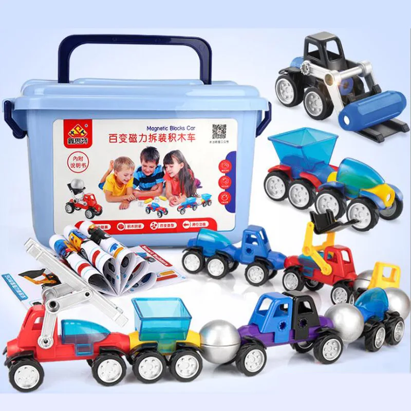 Magnetic Blocks Car Toys Children Educational Hands-on Engineering Truck 3D Magnetic Creative Car Building Blocks Toys For Kids 
Magnetic Blocks Car Toys Children Educational Hands-on Engineering Truck 3D Magnetic Creative Car Building Blocks Toys For Kids