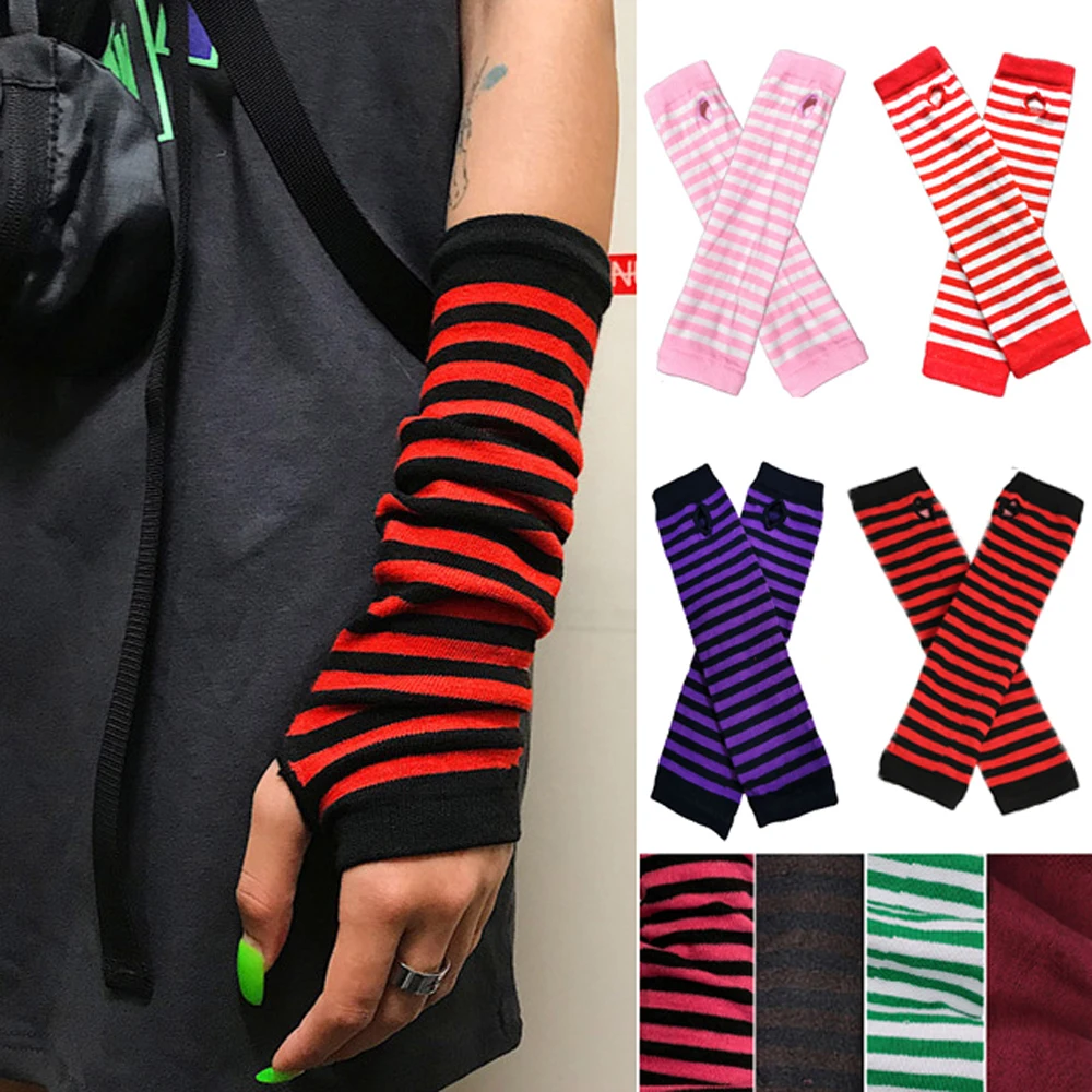 Fashion Women Lady Striped Elbow Gloves Warmer Knitted Long Fingerless Gloves Elbow Mittens Christmas Accessories Gift
Fashion Women Lady Striped Elbow Gloves Warmer Knitted Long Fingerless Gloves Elbow Mittens Christmas Accessories Gift