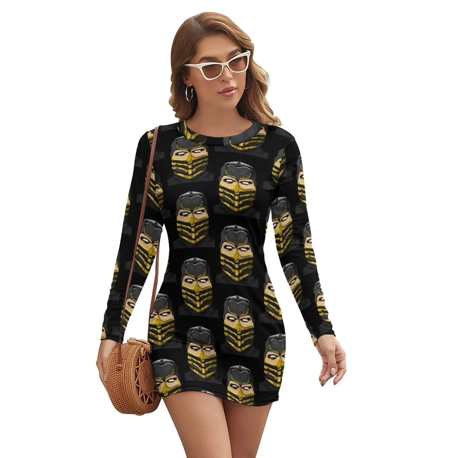 Mortal Kombat Dress Long Sleeve Tight Date Bodycon Ladies Pattern Spandex Simple One-Piece Dress
Mortal Kombat Dress Long Sleeve Tight Date Bodycon Ladies Pattern Spandex Simple One-Piece Dress