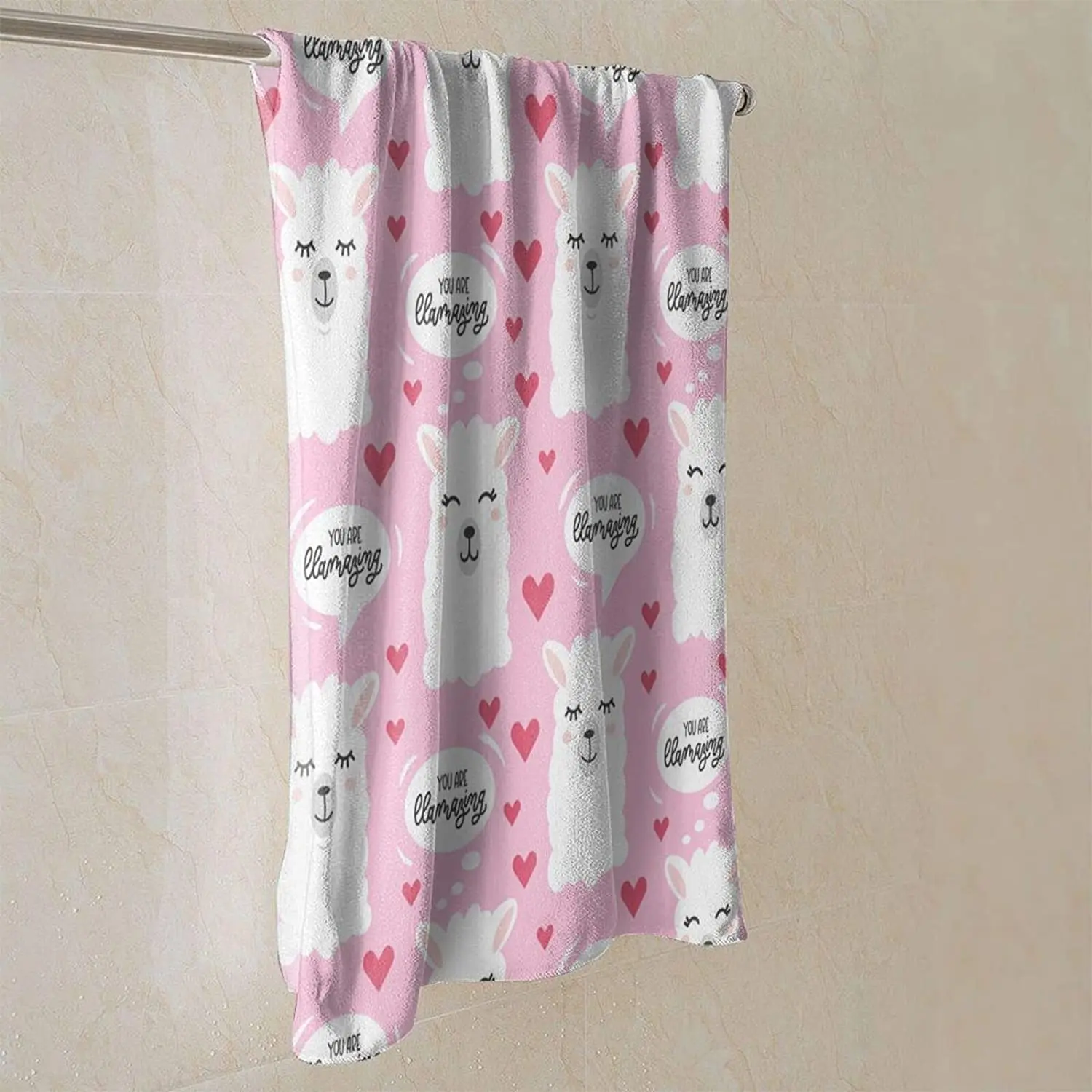 Pink Alpaca Hand Towel Microfiber Soft And Absorbent Multifunctional Bathroom Hotel Gym And Spa Set 27.515.7 Inches 
Pink Alpaca Hand Towel Microfiber Soft And Absorbent Multifunctional Bathroom Hotel Gym And Spa Set 27.515.7 Inches