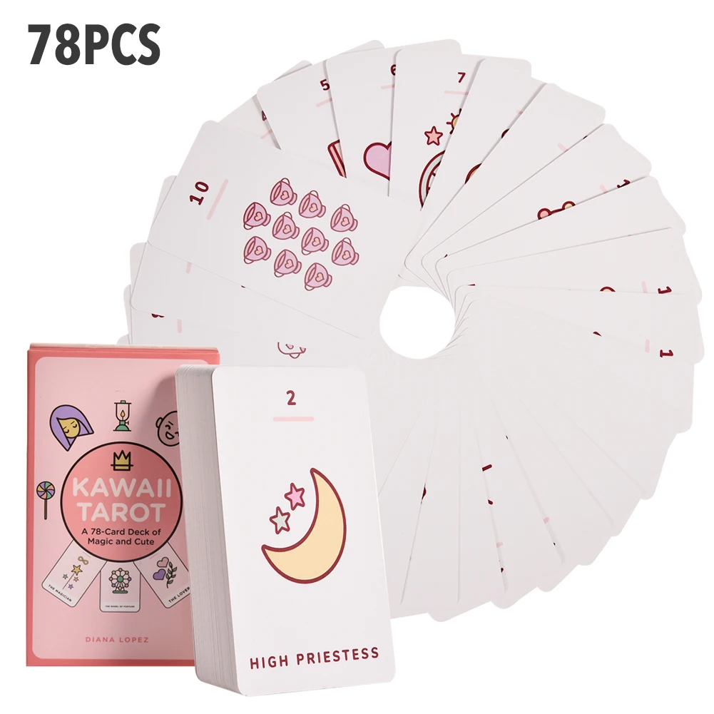 NEW Kawaii Tarot Cards Cute Tarot Deck Board Game Cards PDF Guidebook Family Party Table Card Games Children 
NEW Kawaii Tarot Cards Cute Tarot Deck Board Game Cards PDF Guidebook Family Party Table Card Games Children